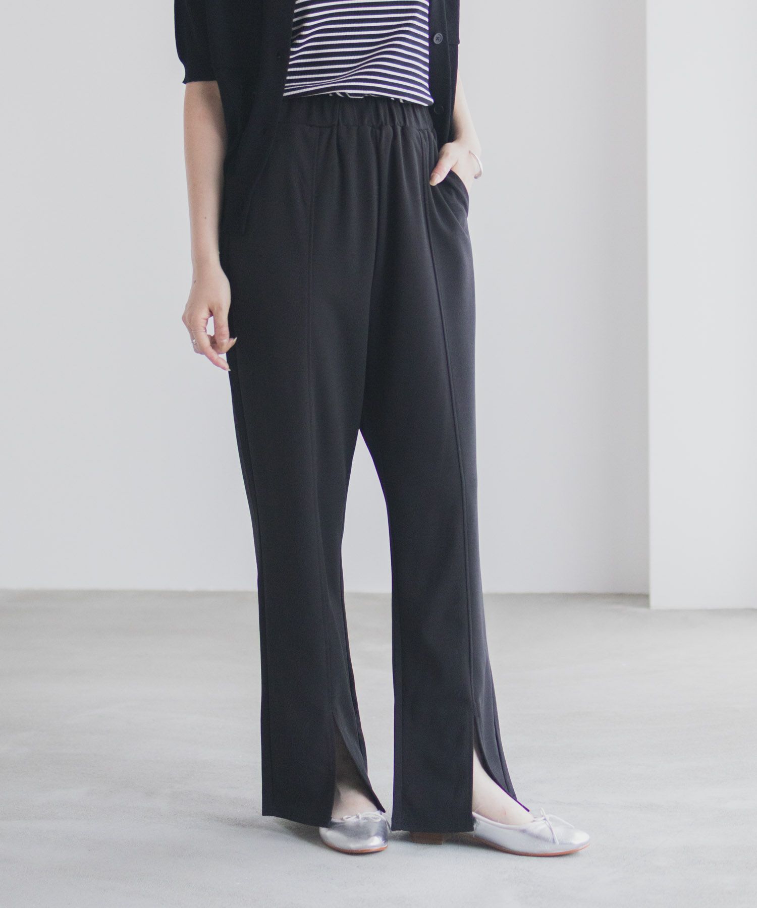 milli de l'air  カットジョーゼットスリットパンツ レディース商品サムネイル-6