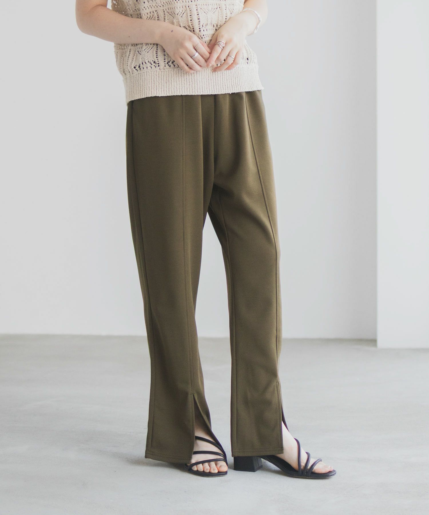 milli de l'air  カットジョーゼットスリットパンツ レディース商品サムネイル-13