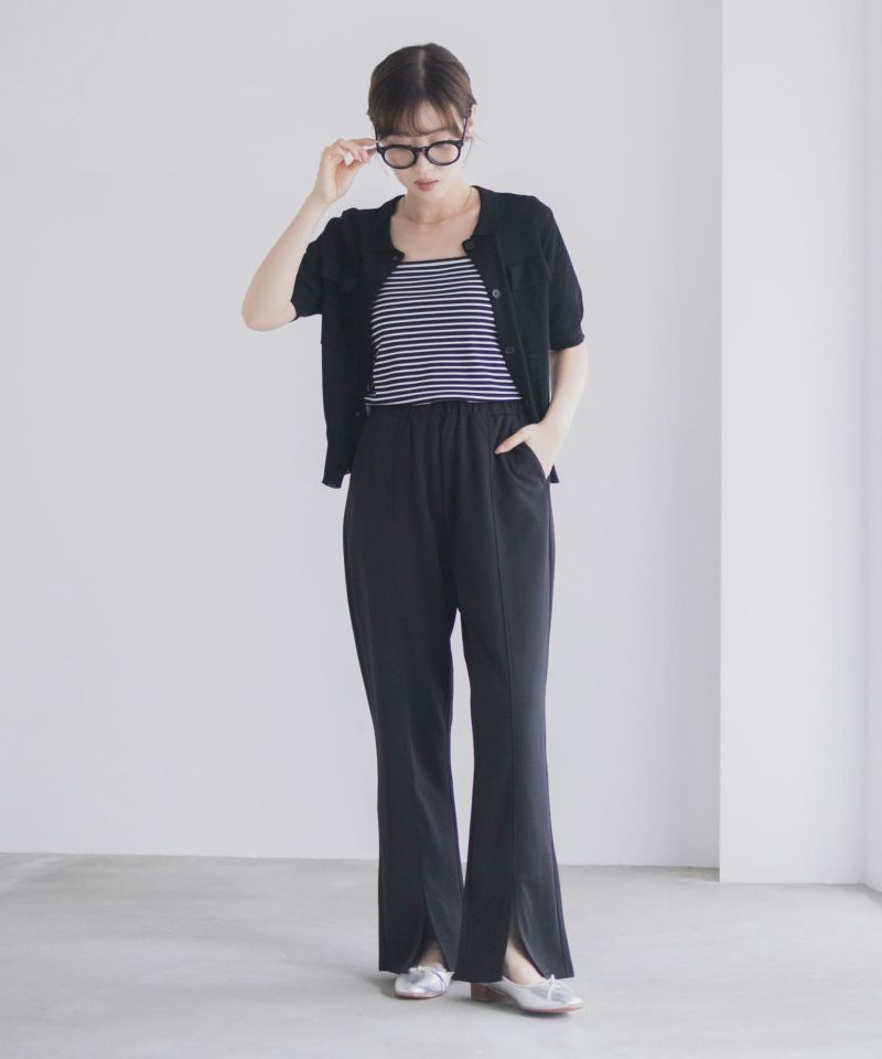 milli de l'air カットジョーゼットスリットパンツ レディース商品画像-25