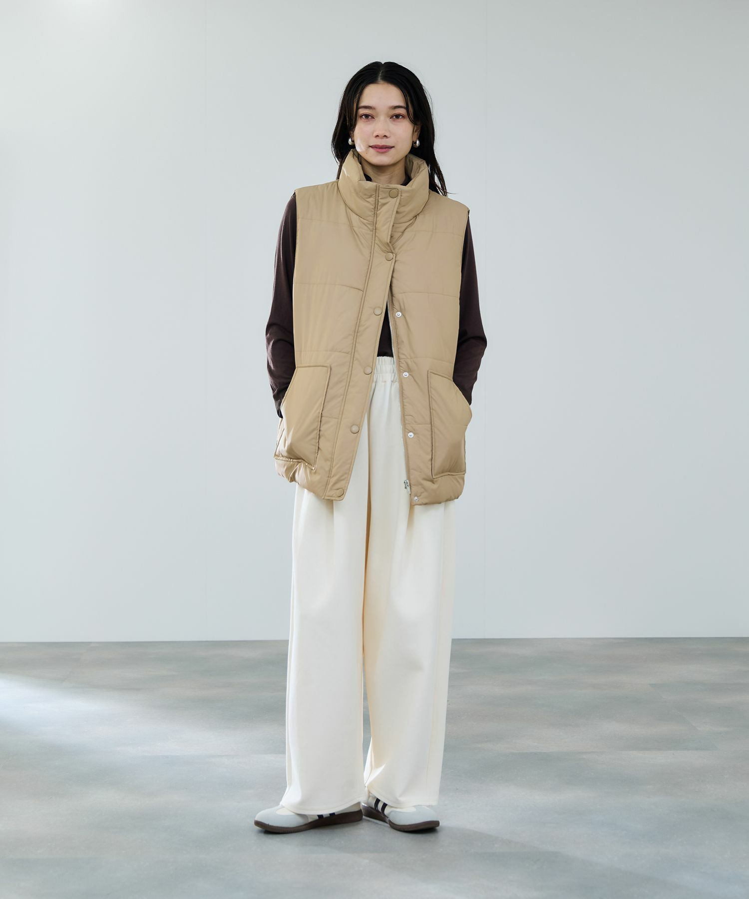 milli de l'air  ポンチ素材 リラックスカーブパンツ レディース商品画像-10