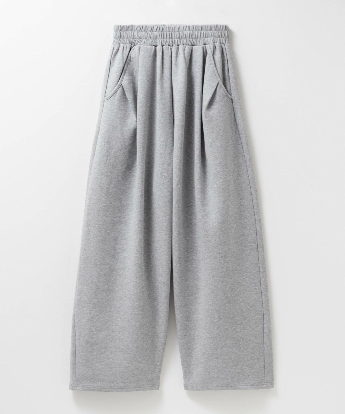 milli de l'air ポンチ素材 リラックスカーブパンツ レディース