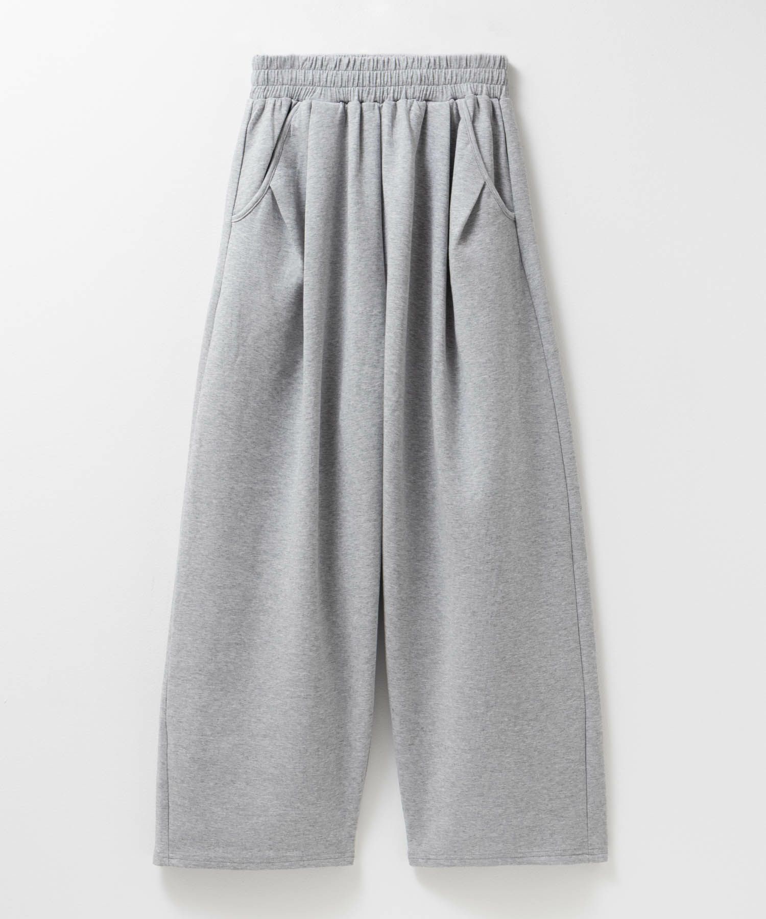 milli de l'air ポンチ素材 リラックスカーブパンツ レディース