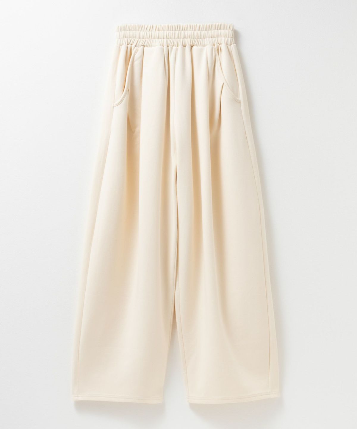 milli de l'air ポンチ素材 リラックスカーブパンツ レディース