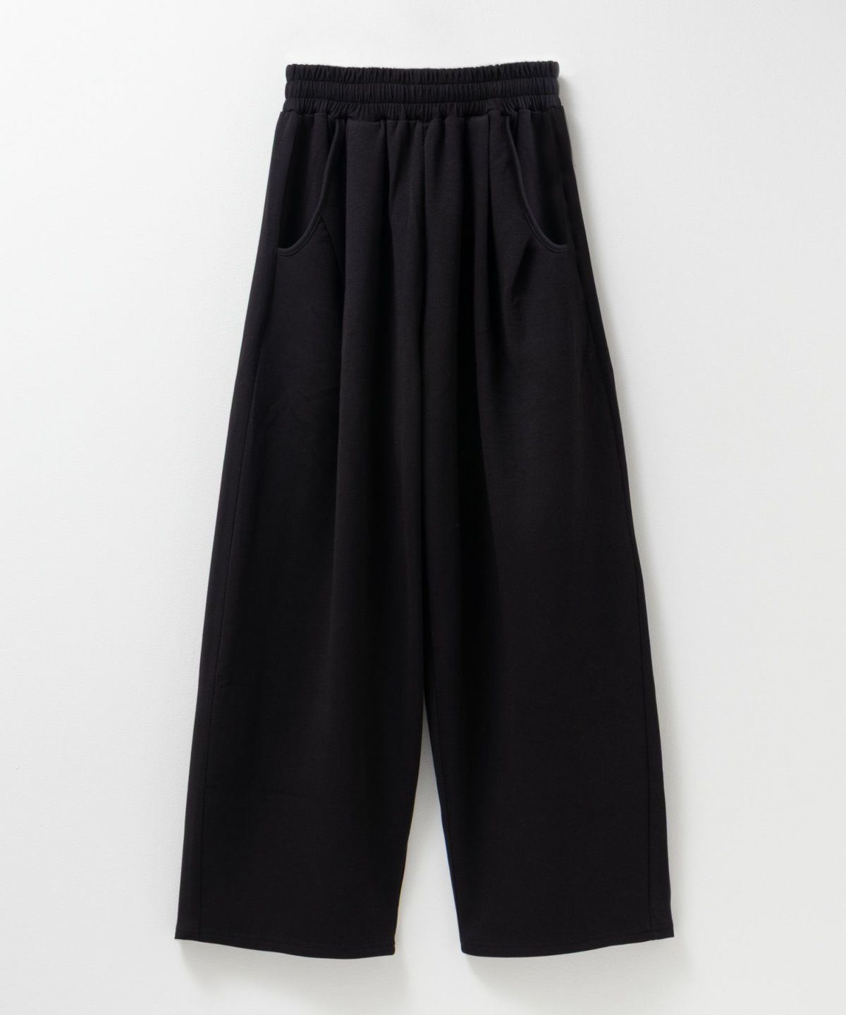 milli de l'air ポンチ素材 リラックスカーブパンツ レディース