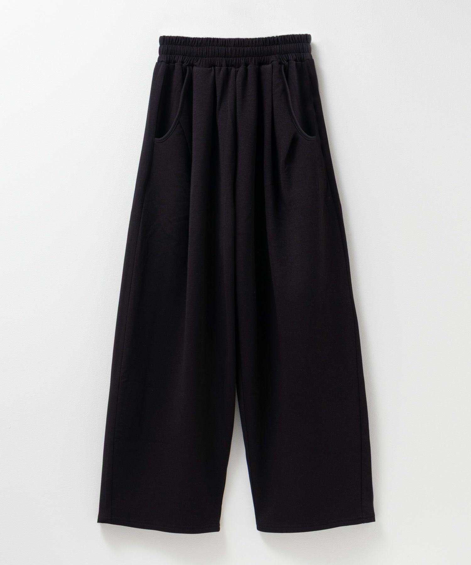 milli de l'air ポンチ素材 リラックスカーブパンツ レディース