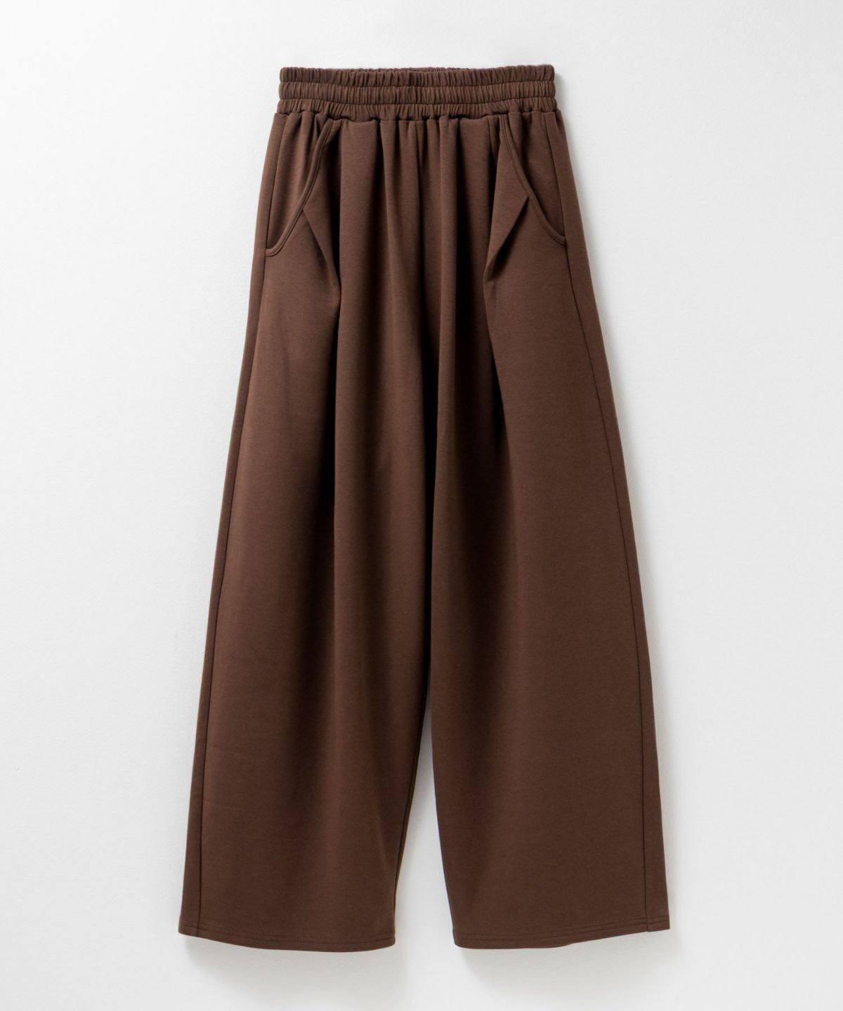 milli de l'air ポンチ素材 リラックスカーブパンツ レディース