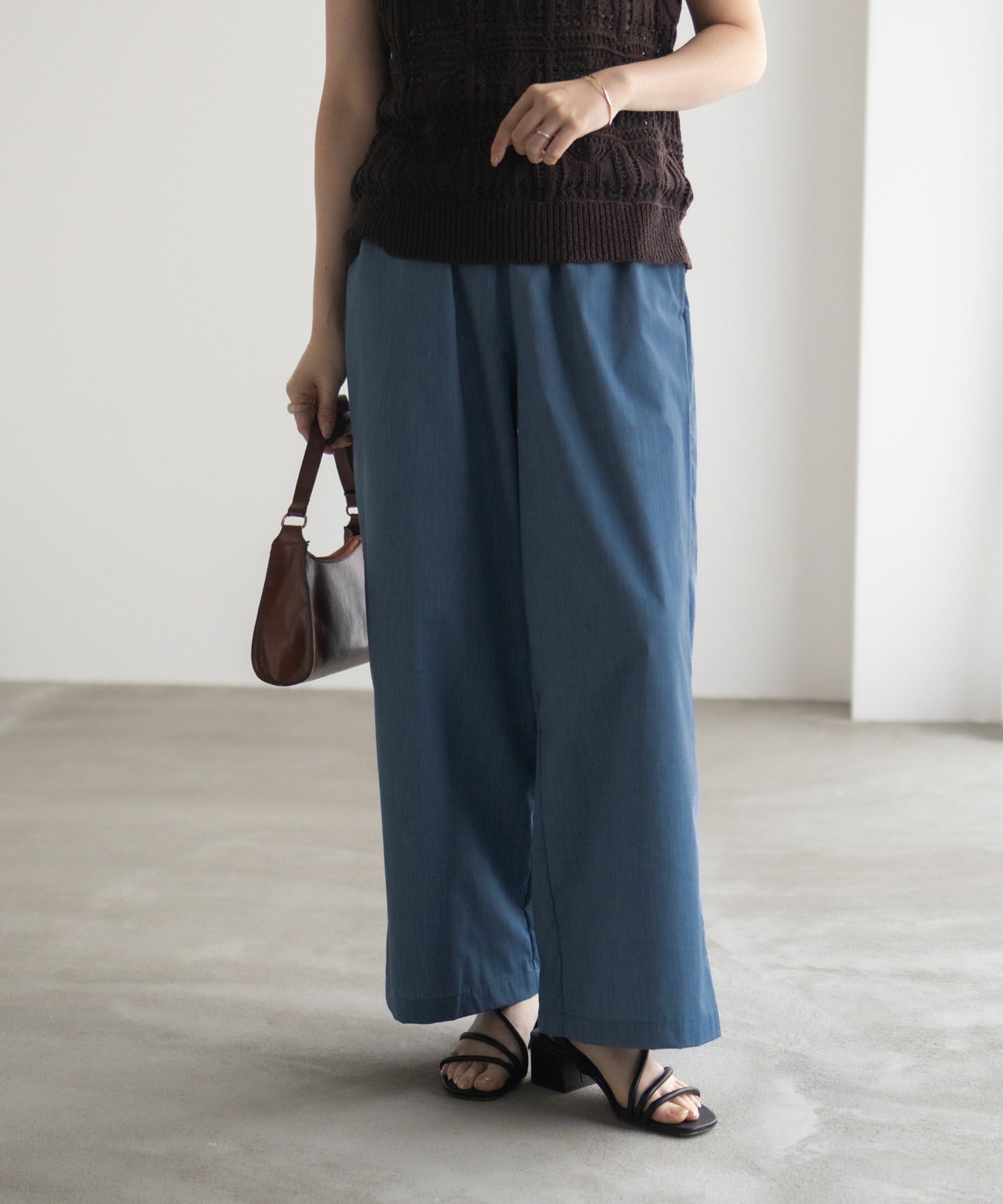 milli de l'air  デニムライクセミワイドパンツ レディース商品サムネイル-2