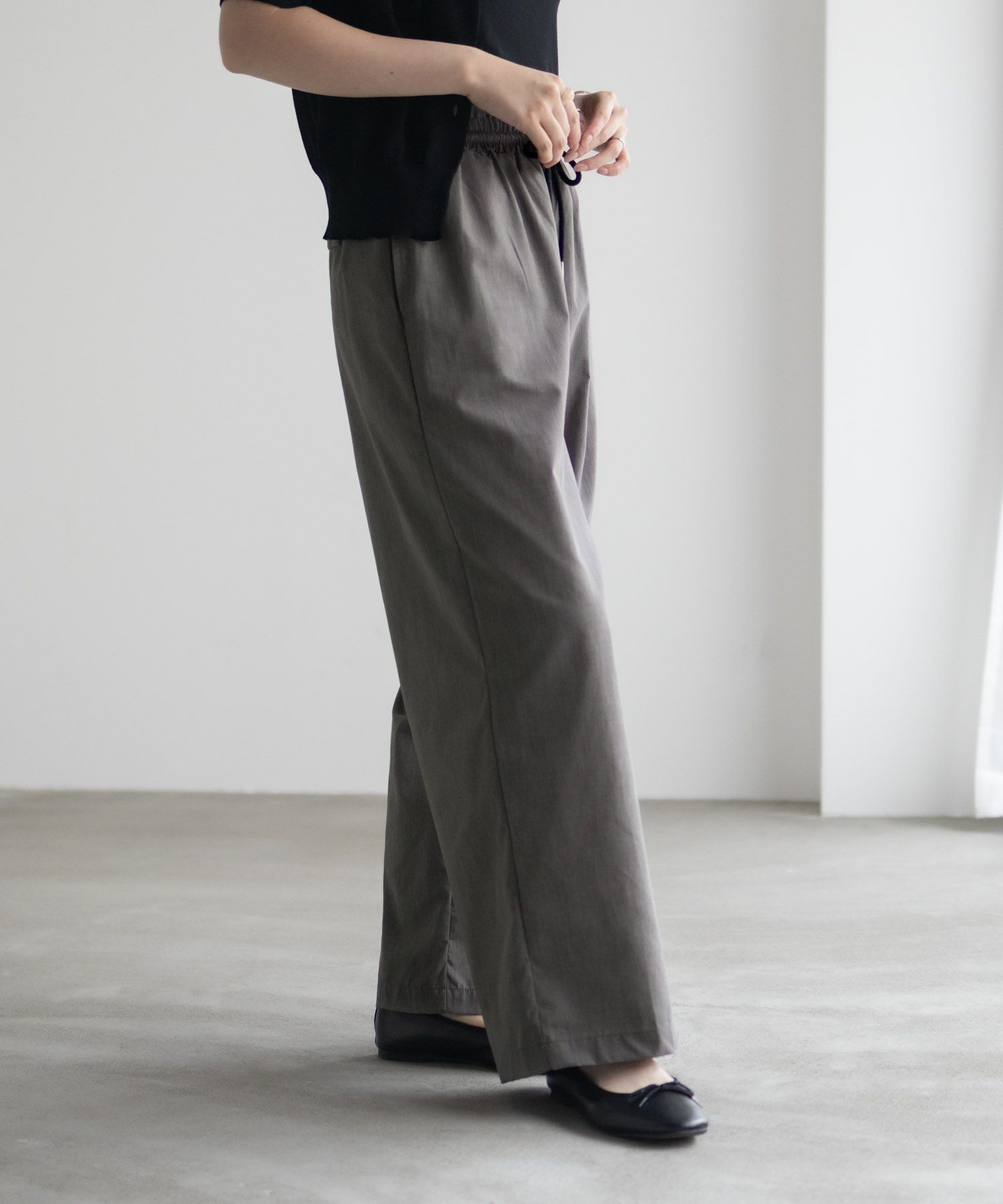 milli de l'air  デニムライクセミワイドパンツ レディース商品画像-5