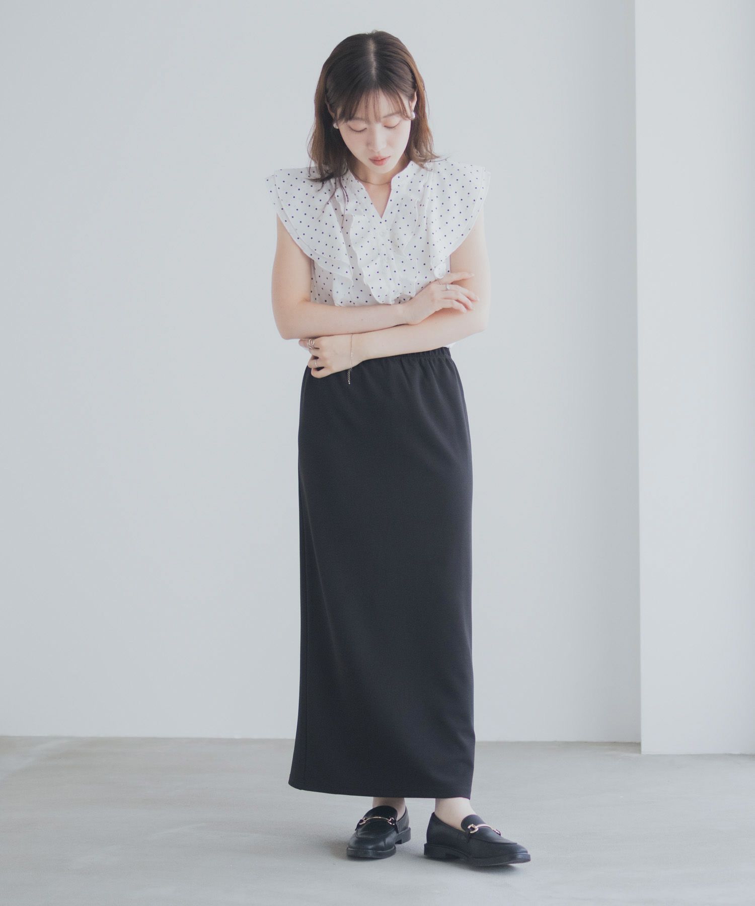 milli de l'air  ジョーゼットナロースカート レディース商品サムネイル-10