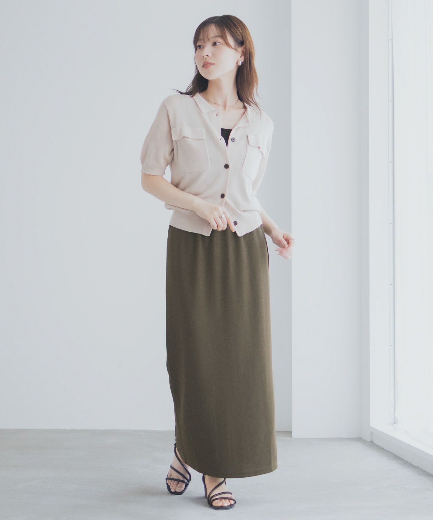 milli de l'air  ジョーゼットナロースカート レディース商品サムネイル-17