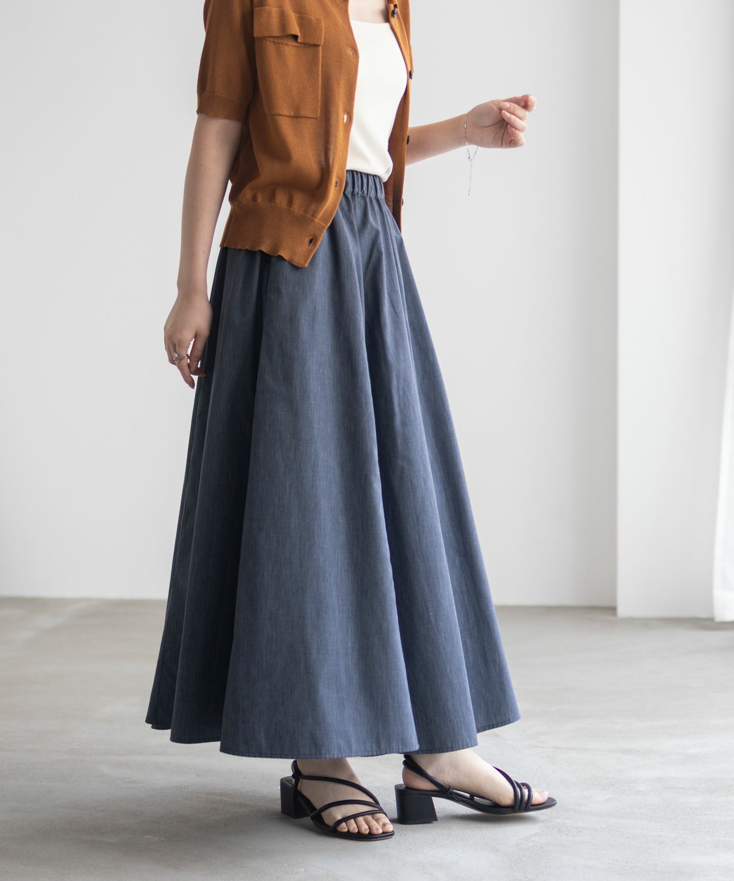 milli de l'air  デニムライクスカート レディース商品画像-5