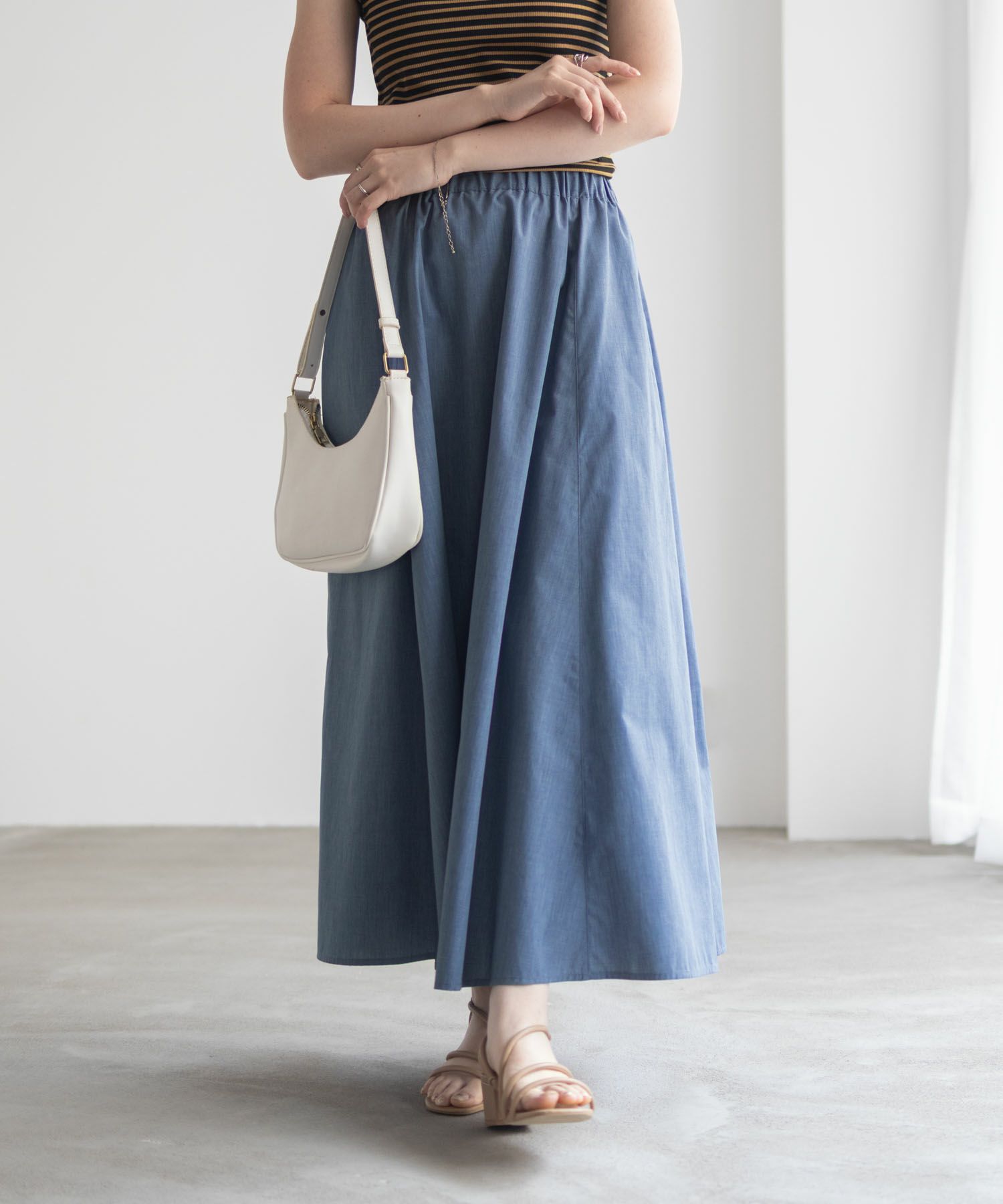 milli de l'air デニムライクスカート レディース