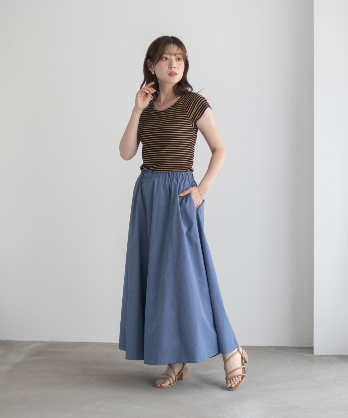 milli de l'air デニムライクスカート レディース