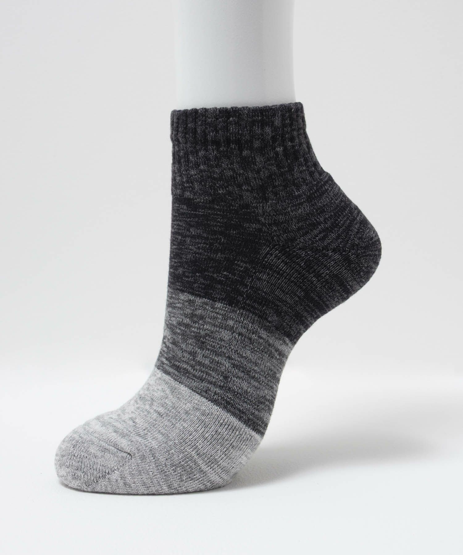 NAVY  クォーターソックス カラー切替柄 メンズ商品画像-2