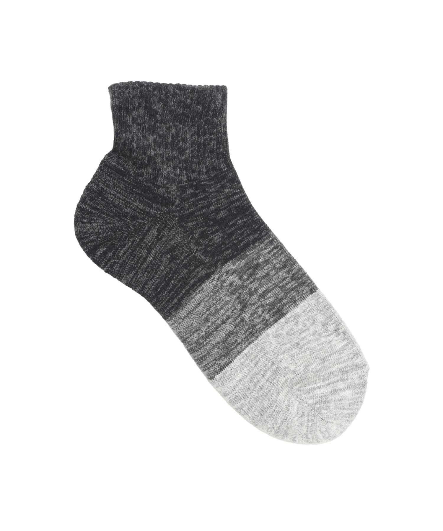 NAVY  クォーターソックス カラー切替柄 メンズ商品画像-5