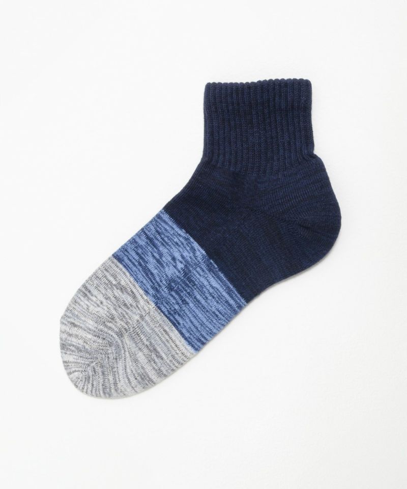 NAVY クォーターソックス カラー切替柄 メンズ商品画像-7