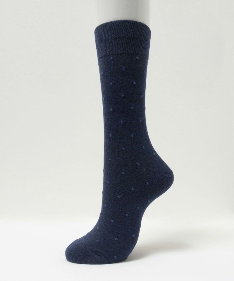 NAVY クルーソックス ドット柄 メンズ商品画像-1