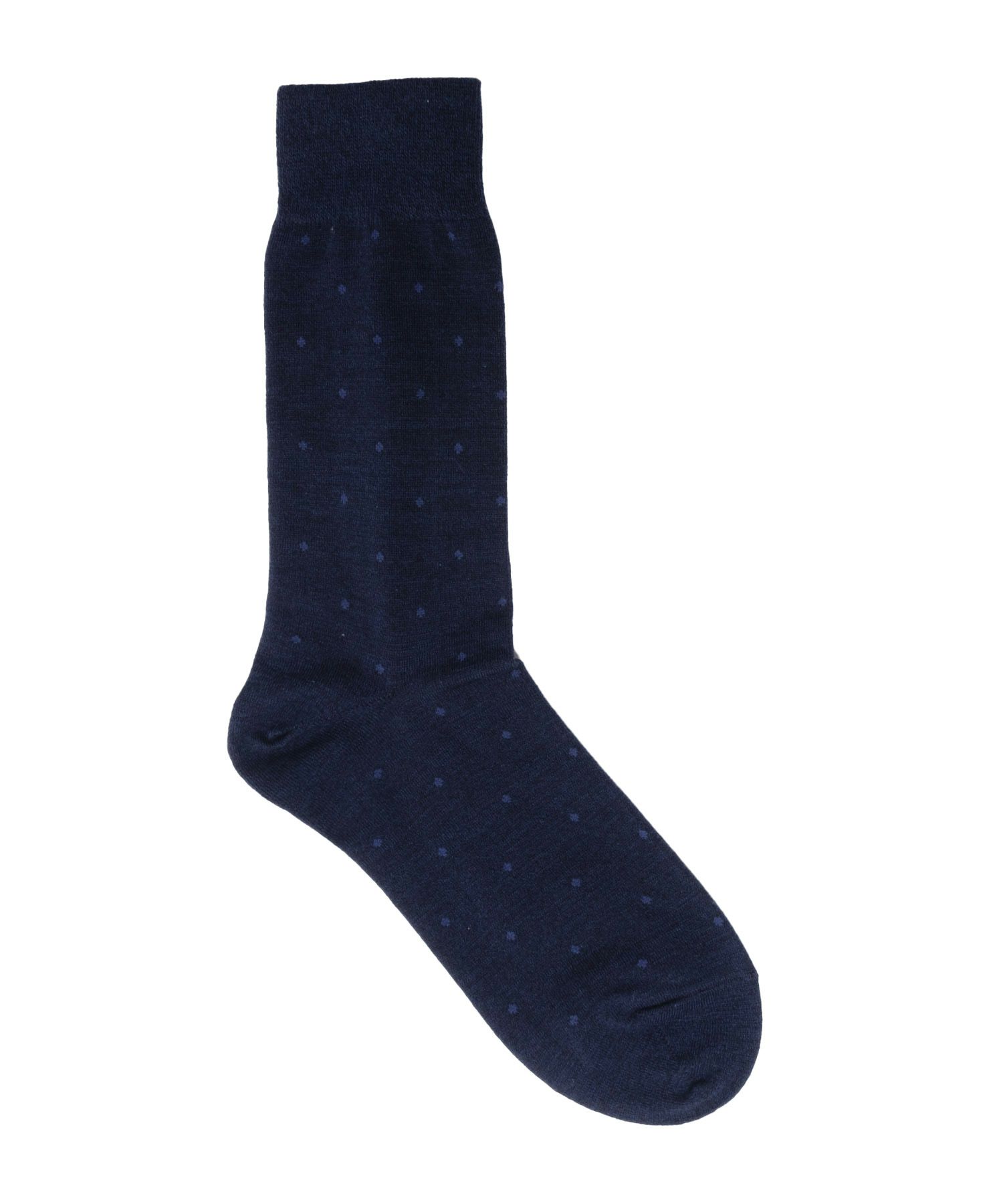 NAVY  クルーソックス ドット柄 メンズ商品画像-3