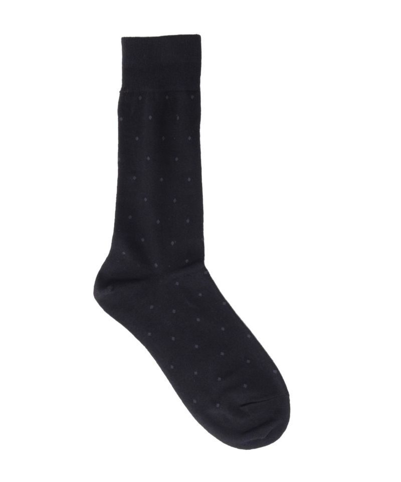 NAVY  クルーソックス ドット柄 メンズ商品画像-4