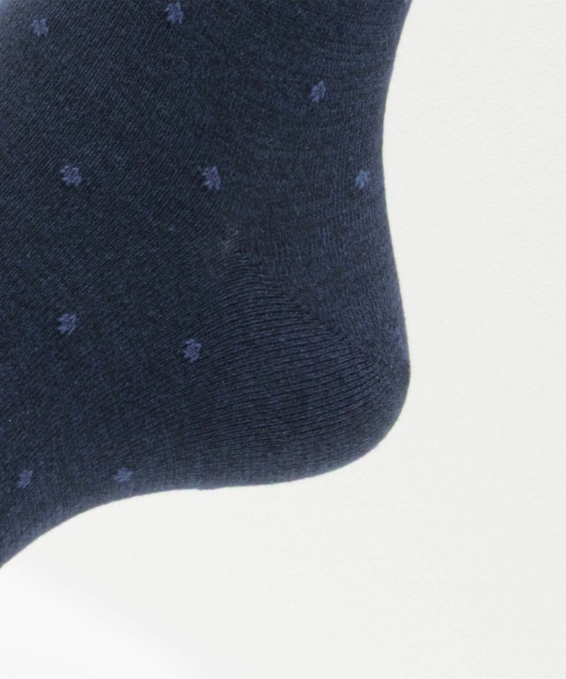 NAVY  クルーソックス ドット柄 メンズ商品画像-7