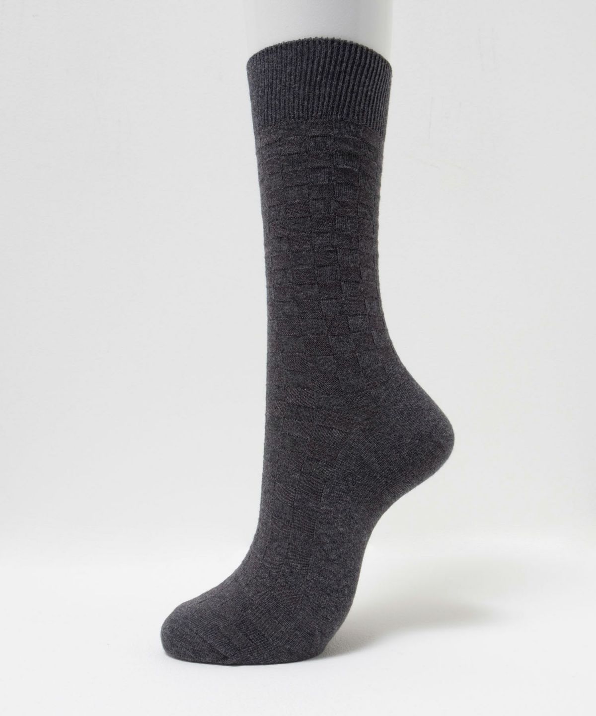 NAVY クルーソックス ロックチェック柄 メンズ