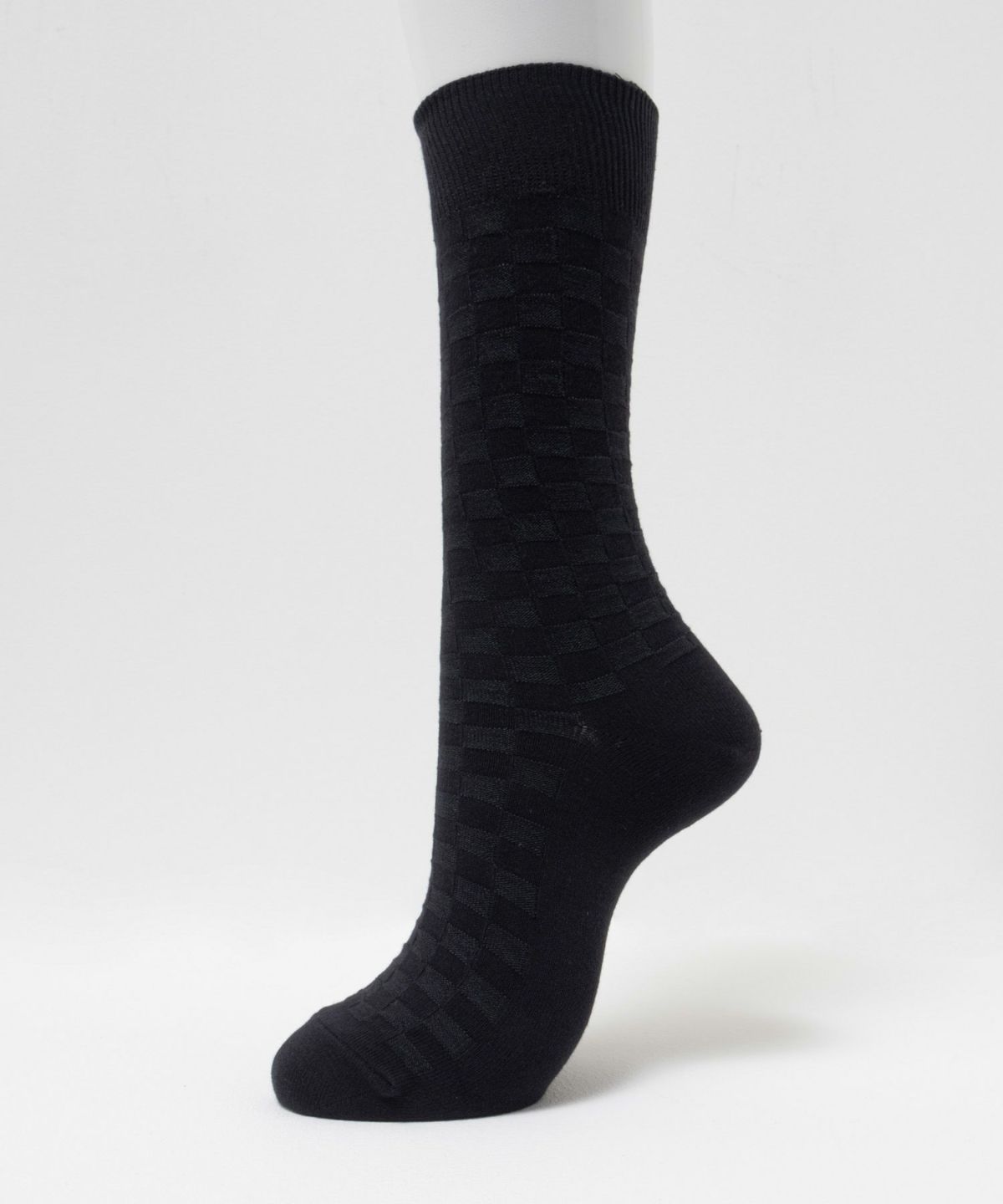 NAVY クルーソックス ロックチェック柄 メンズ