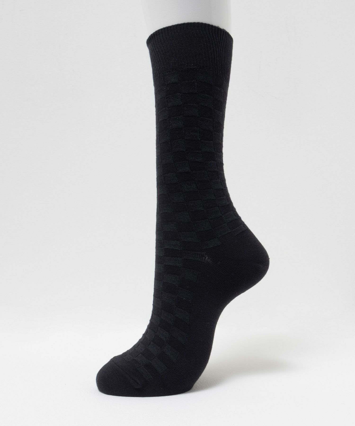 NAVY クルーソックス ロックチェック柄 メンズ