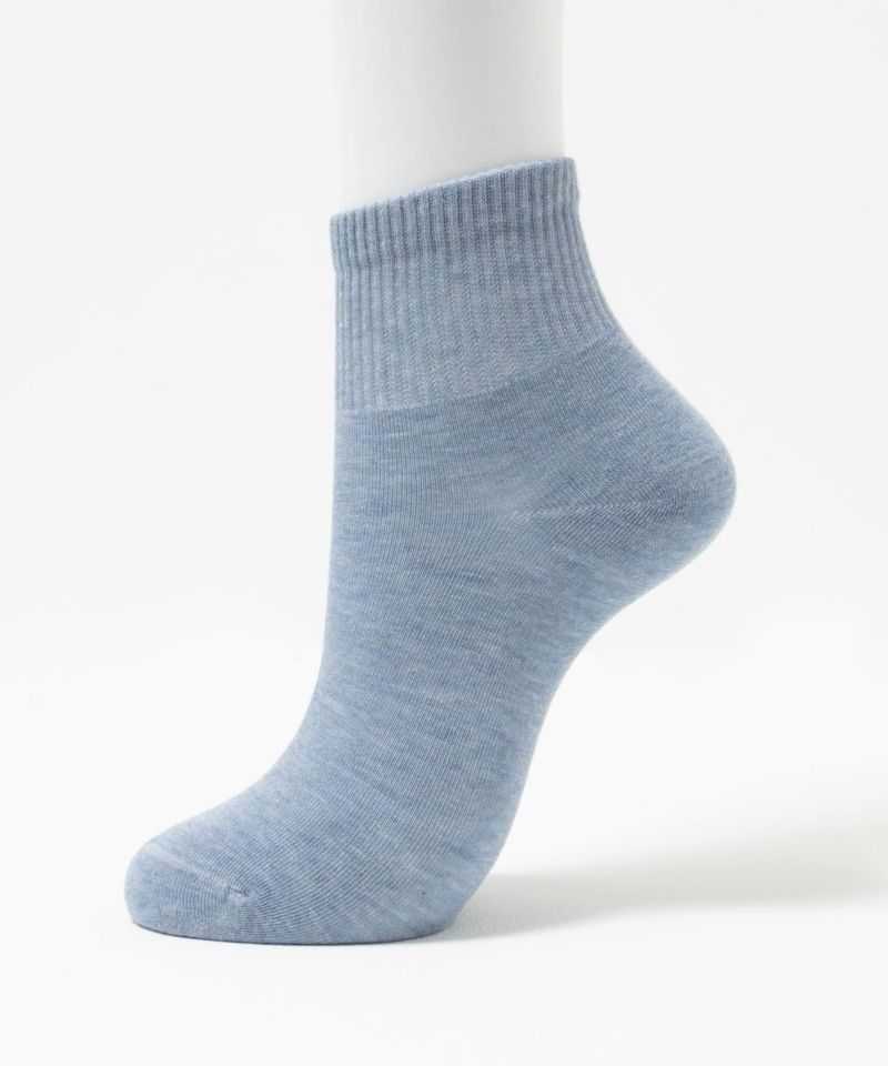 NAVY リブクォーターソックス バンブー素材 レディース商品画像-1