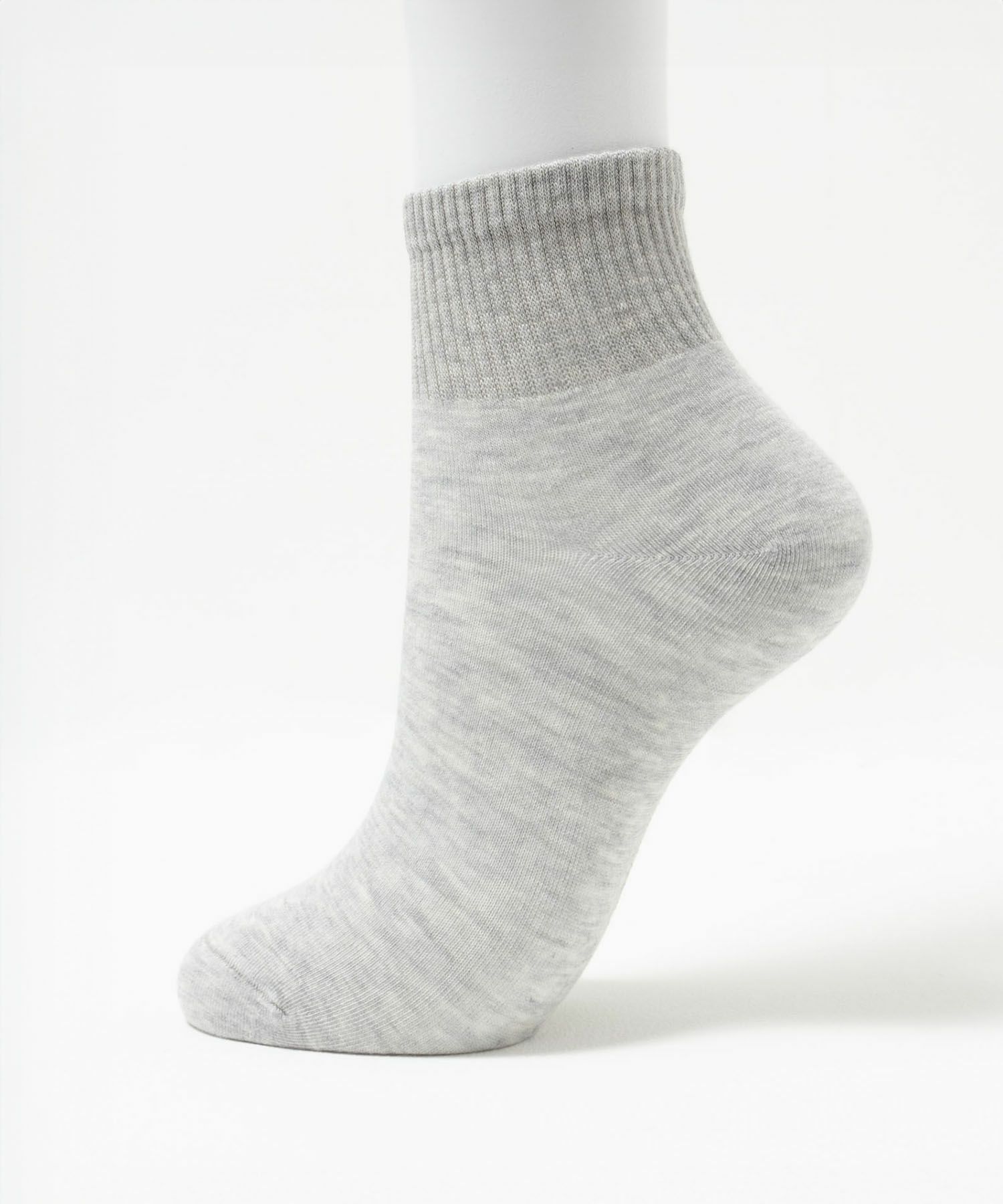 NAVY リブクォーターソックス バンブー素材 レディース