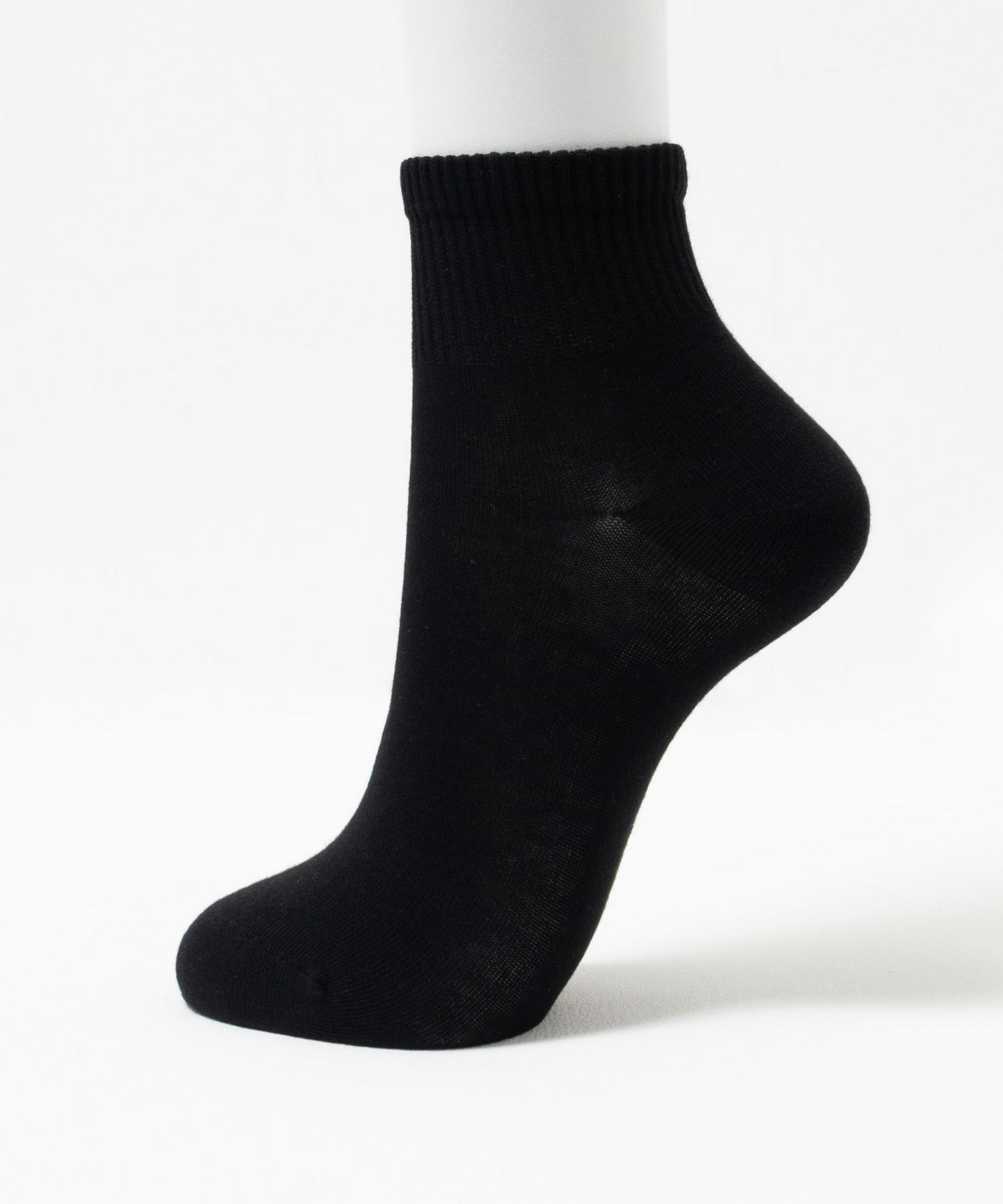 NAVY リブクォーターソックス バンブー素材 レディース商品画像-3