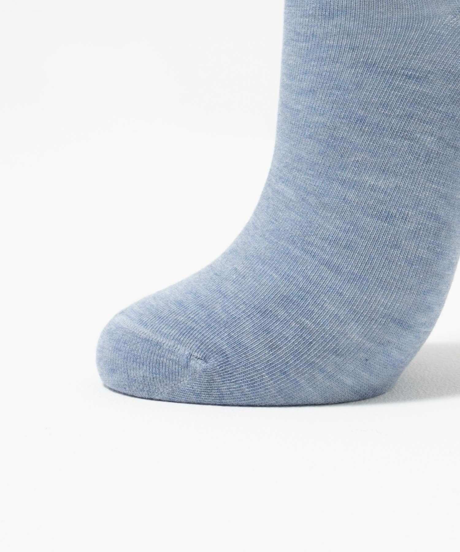 NAVY リブクォーターソックス バンブー素材 レディース