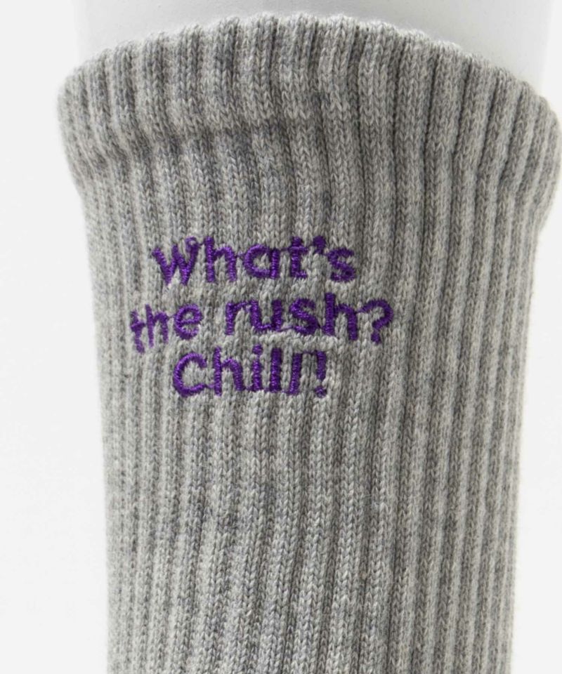 NAVY  リブクルーソックス ロゴ刺繍 レディース商品画像-16