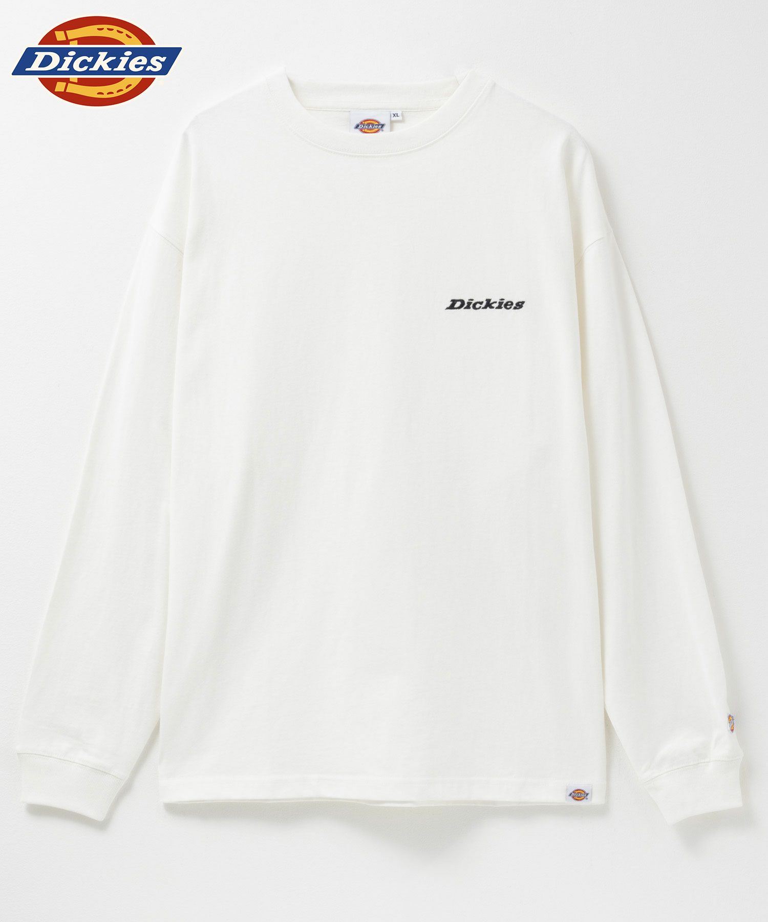 Dickies ワンポイント刺繍長袖Tシャツ メンズ