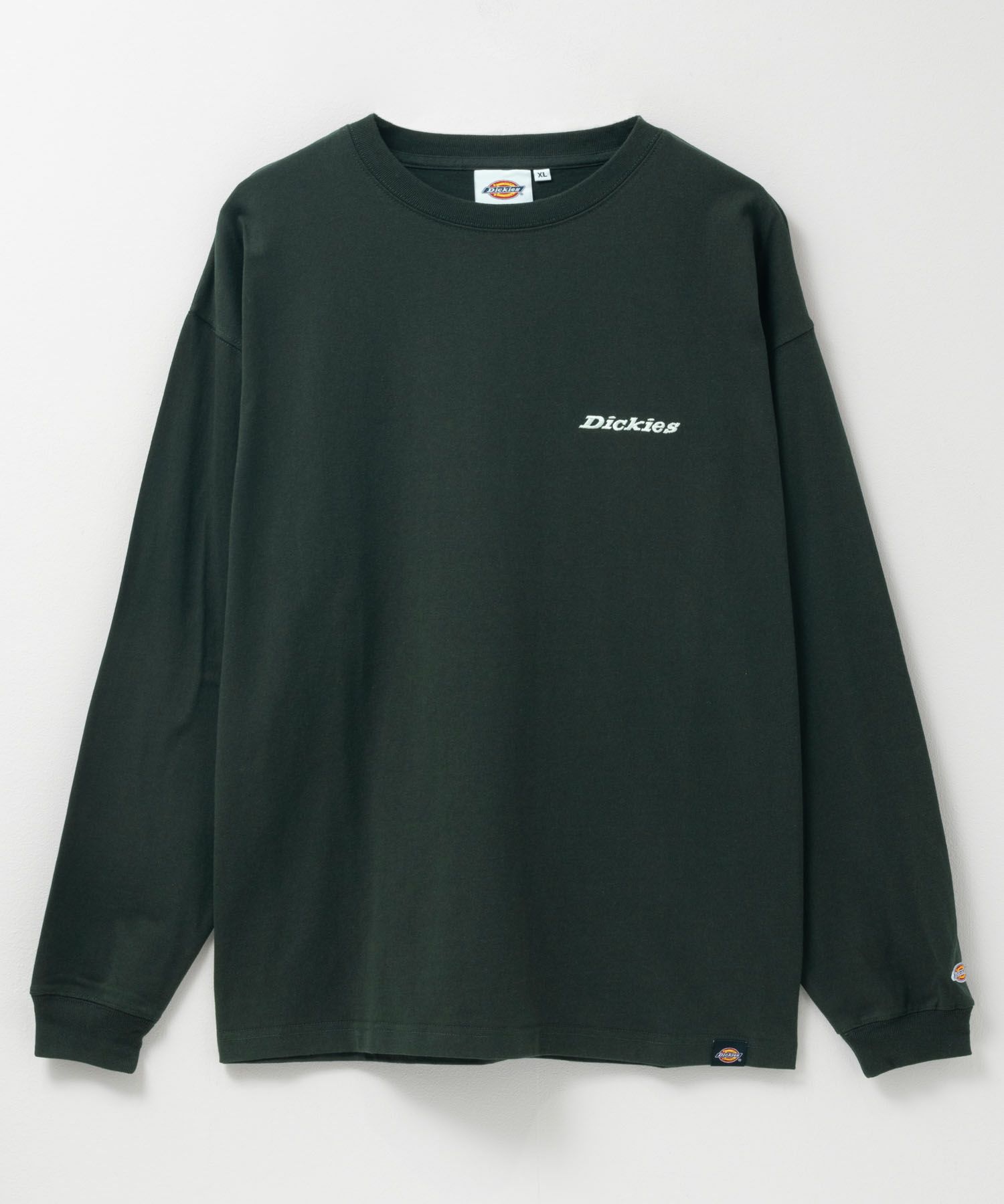 Dickies ワンポイント刺繍長袖Tシャツ メンズ