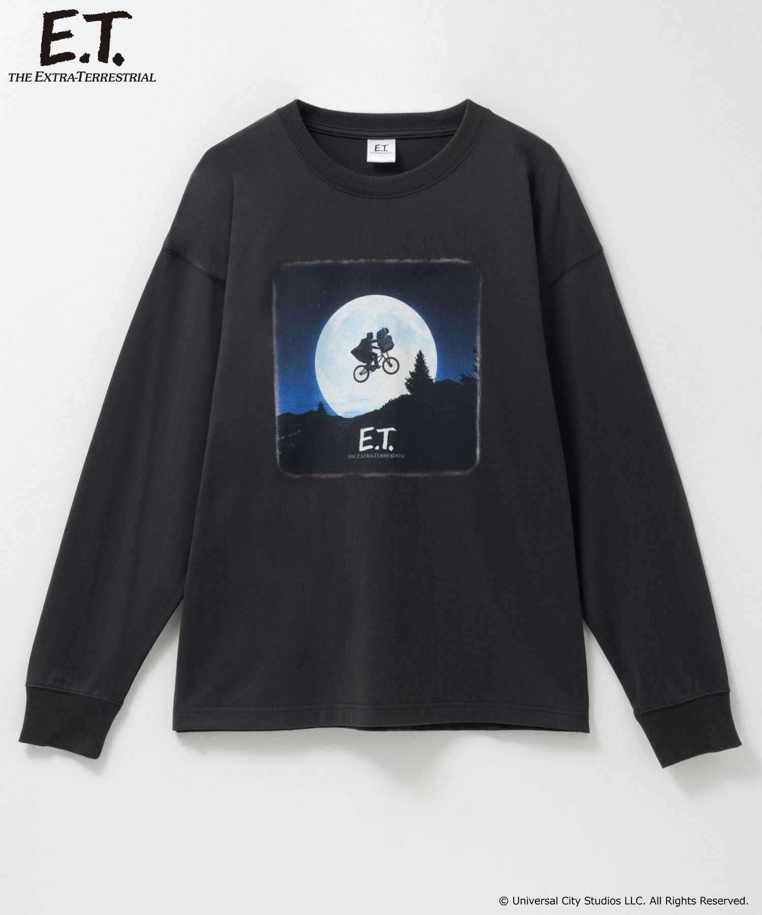 E.T. ピグメント調長袖Tシャツ メンズ