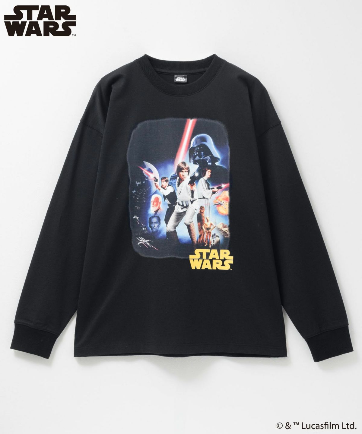 STAR WARS ピグメント調長袖Tシャツ メンズ