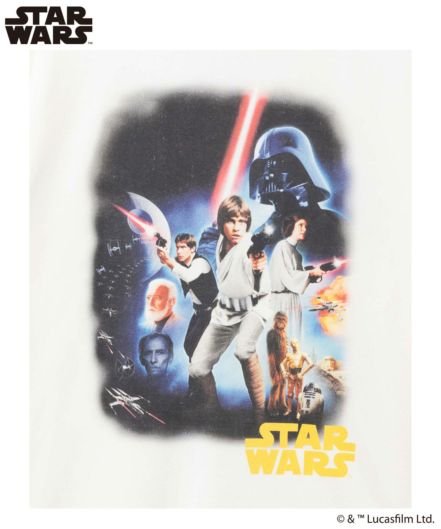 STAR WARS ピグメント調長袖Tシャツ メンズ