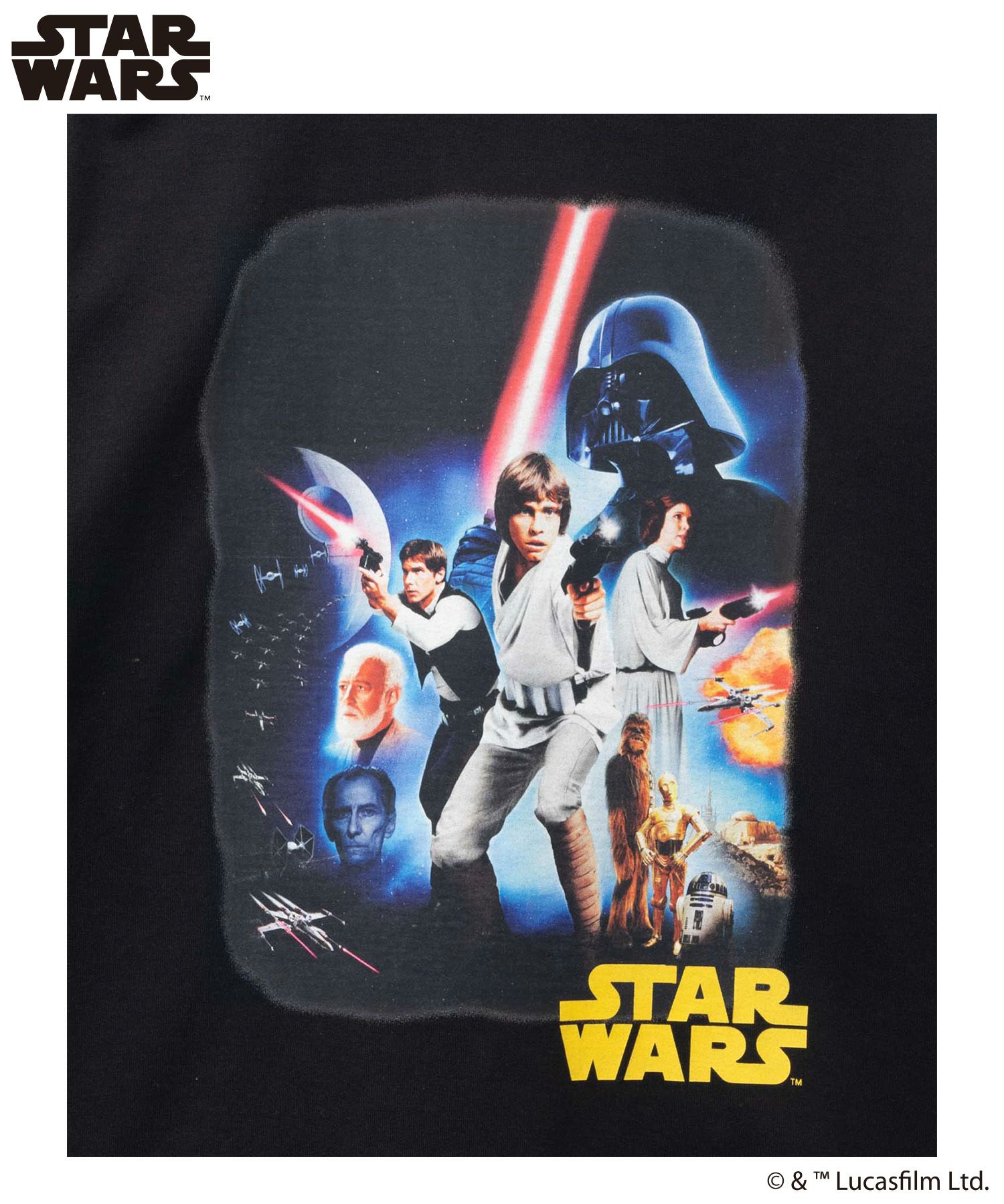 STAR WARS ピグメント調長袖Tシャツ メンズ