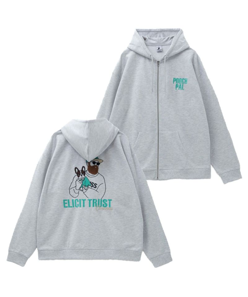 ひげサガラ裏毛ジップパーカー メンズ商品画像-1