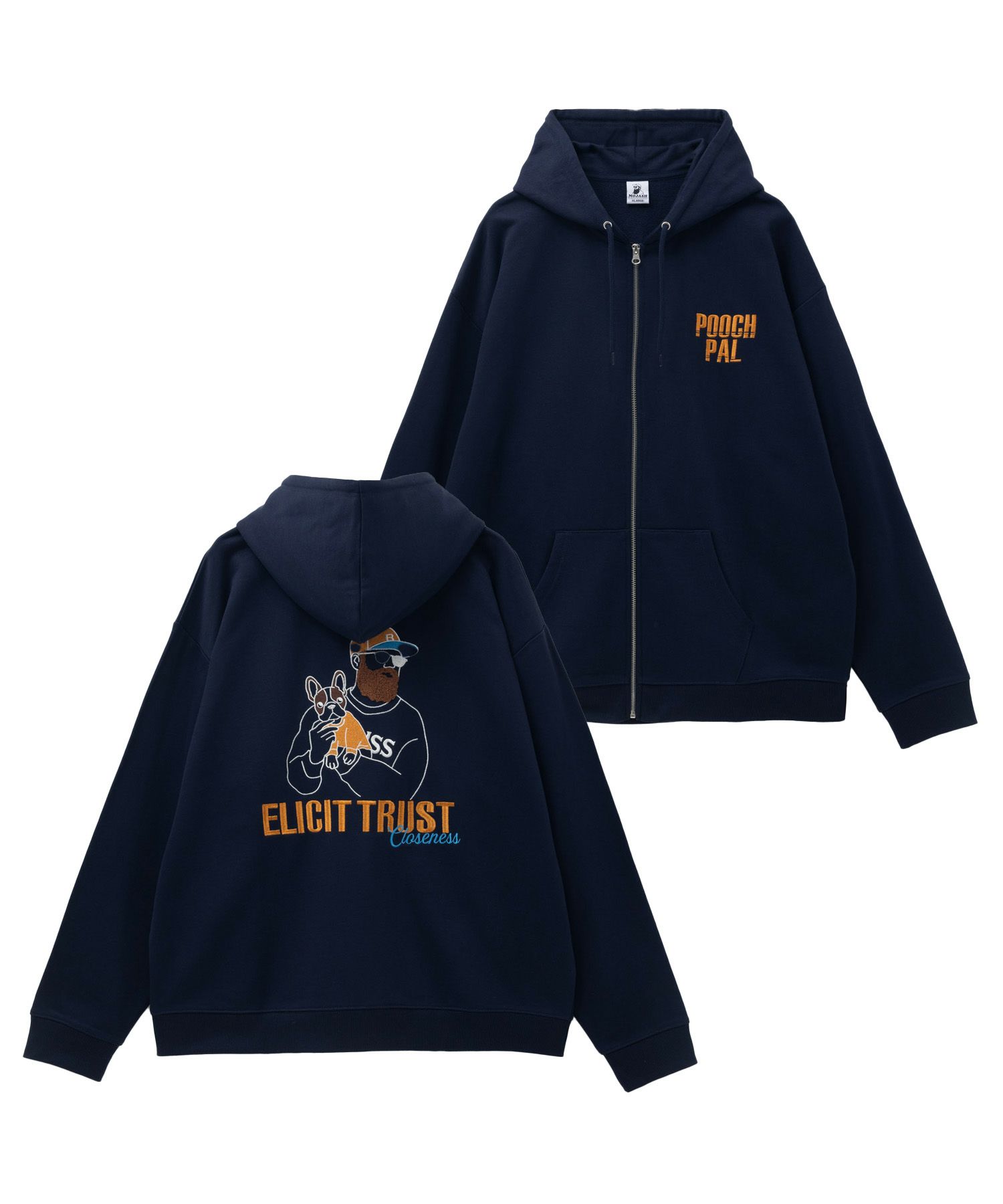 ひげサガラ裏毛ジップパーカー メンズ商品サムネイル-3