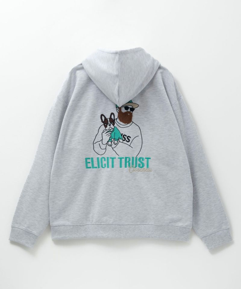 ひげサガラ裏毛ジップパーカー メンズ商品画像-5