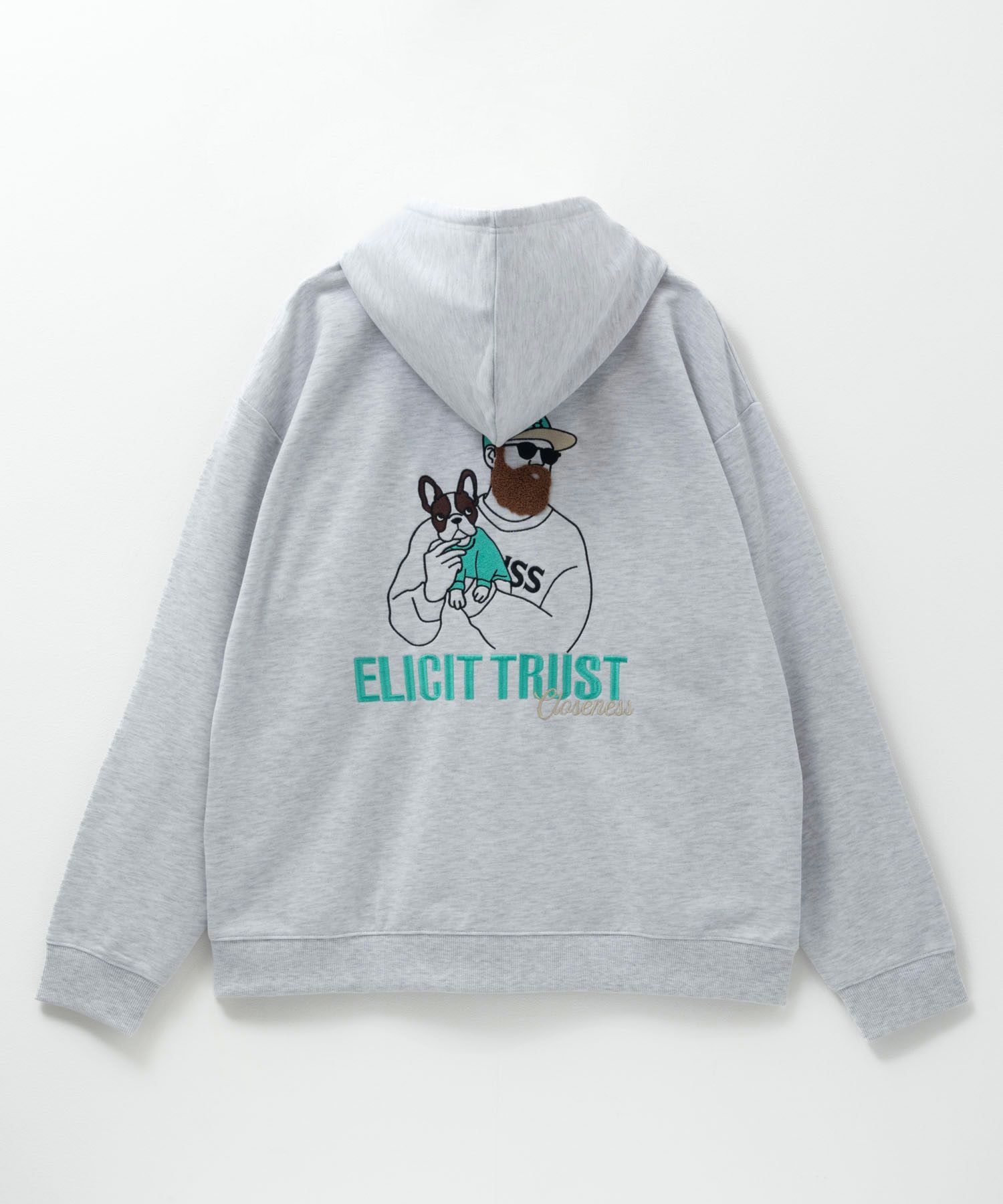 ひげサガラ裏毛ジップパーカー メンズ商品サムネイル-5