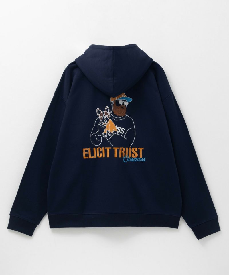 ひげサガラ裏毛ジップパーカー メンズ商品画像-9