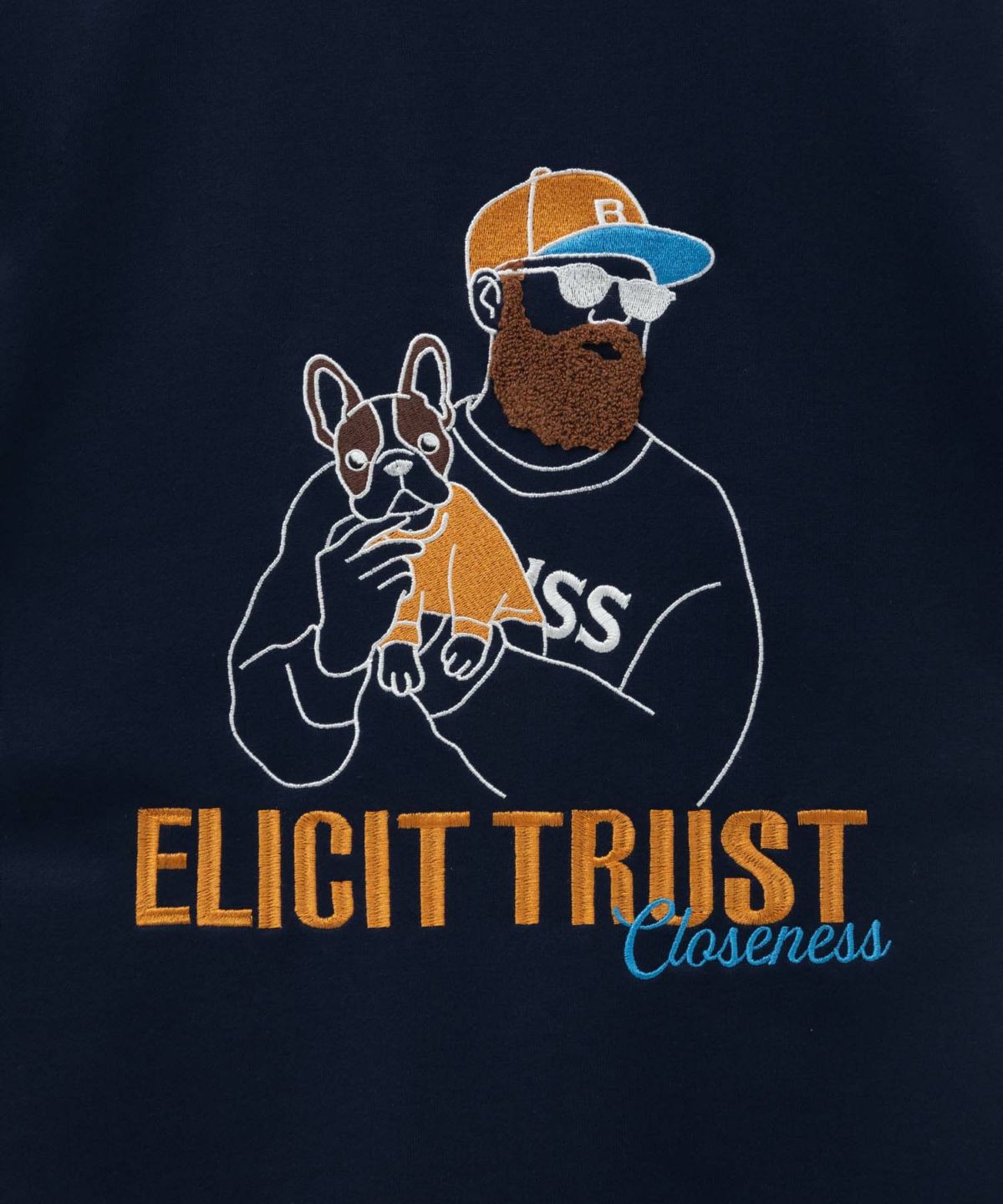 ひげサガラ裏毛ジップパーカー メンズ