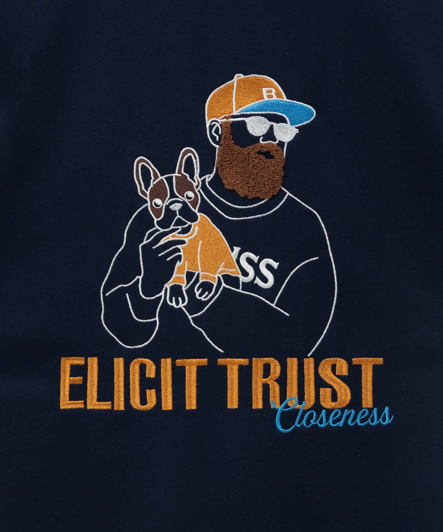 ひげサガラ裏毛ジップパーカー メンズ