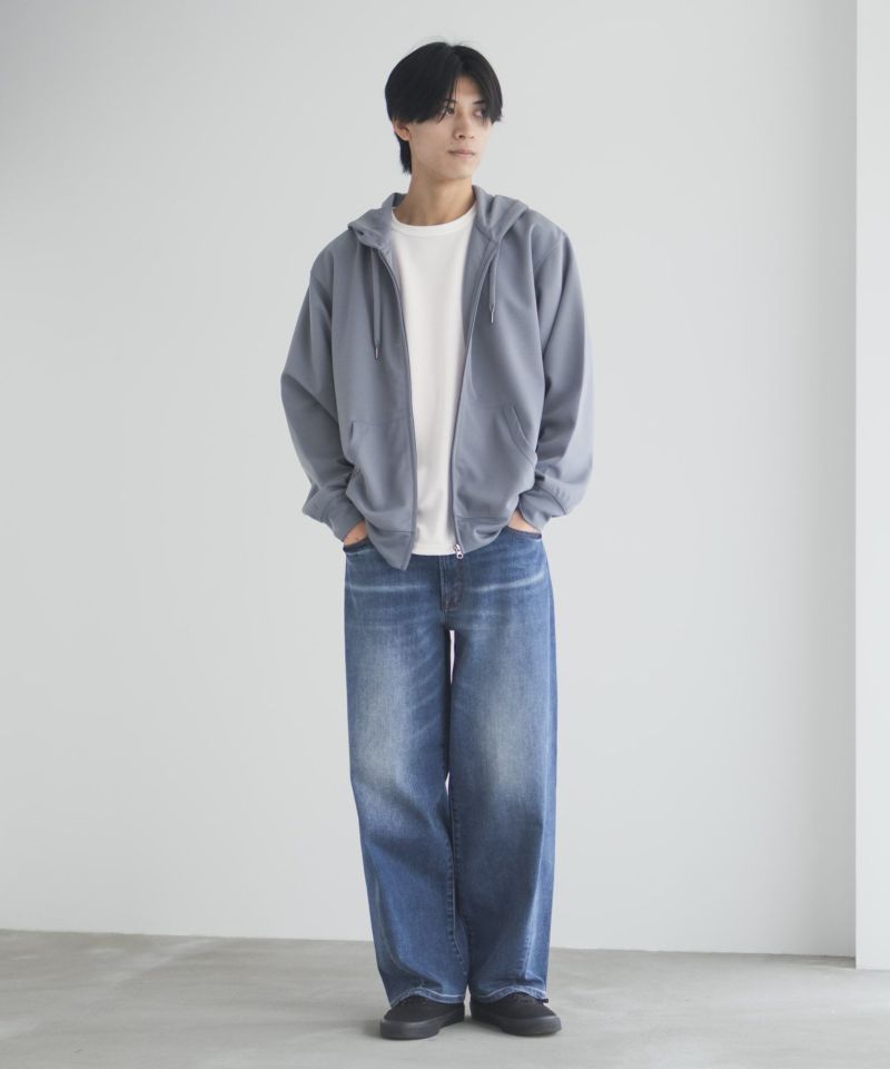 NAVY  毎日はきたくなるデニム「マイデニ」 バレルレッグ ワイドパンツ メンズ商品画像-13