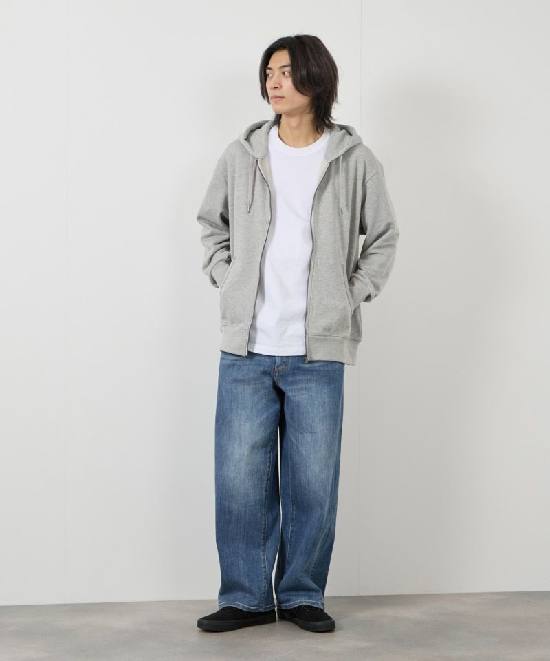 NAVY  毎日はきたくなるデニム「マイデニ」 バレルレッグ ワイドパンツ メンズ商品画像-14