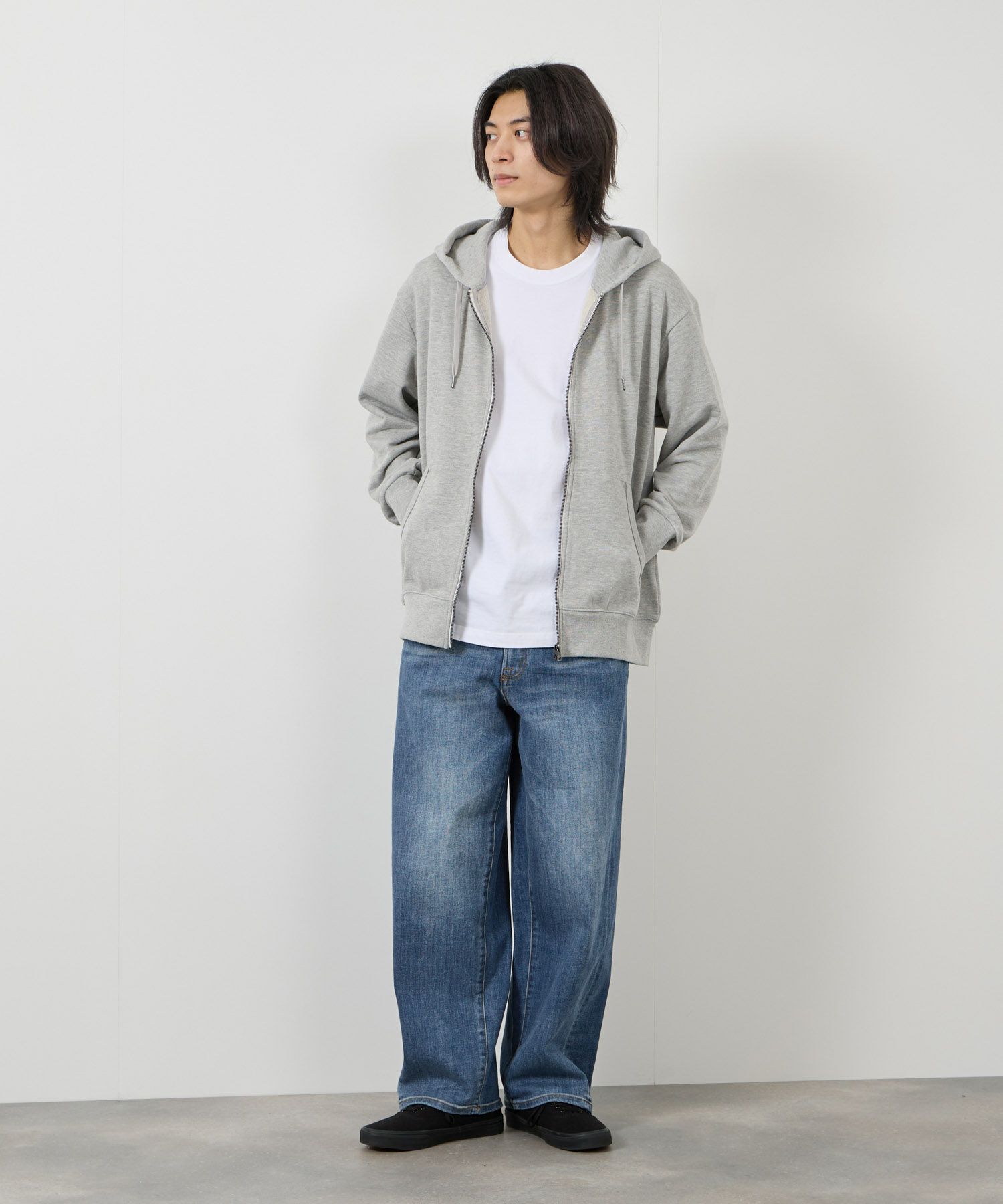 NAVY  毎日はきたくなるデニム「マイデニ」 バレルレッグ ワイドパンツ メンズ商品サムネイル-14