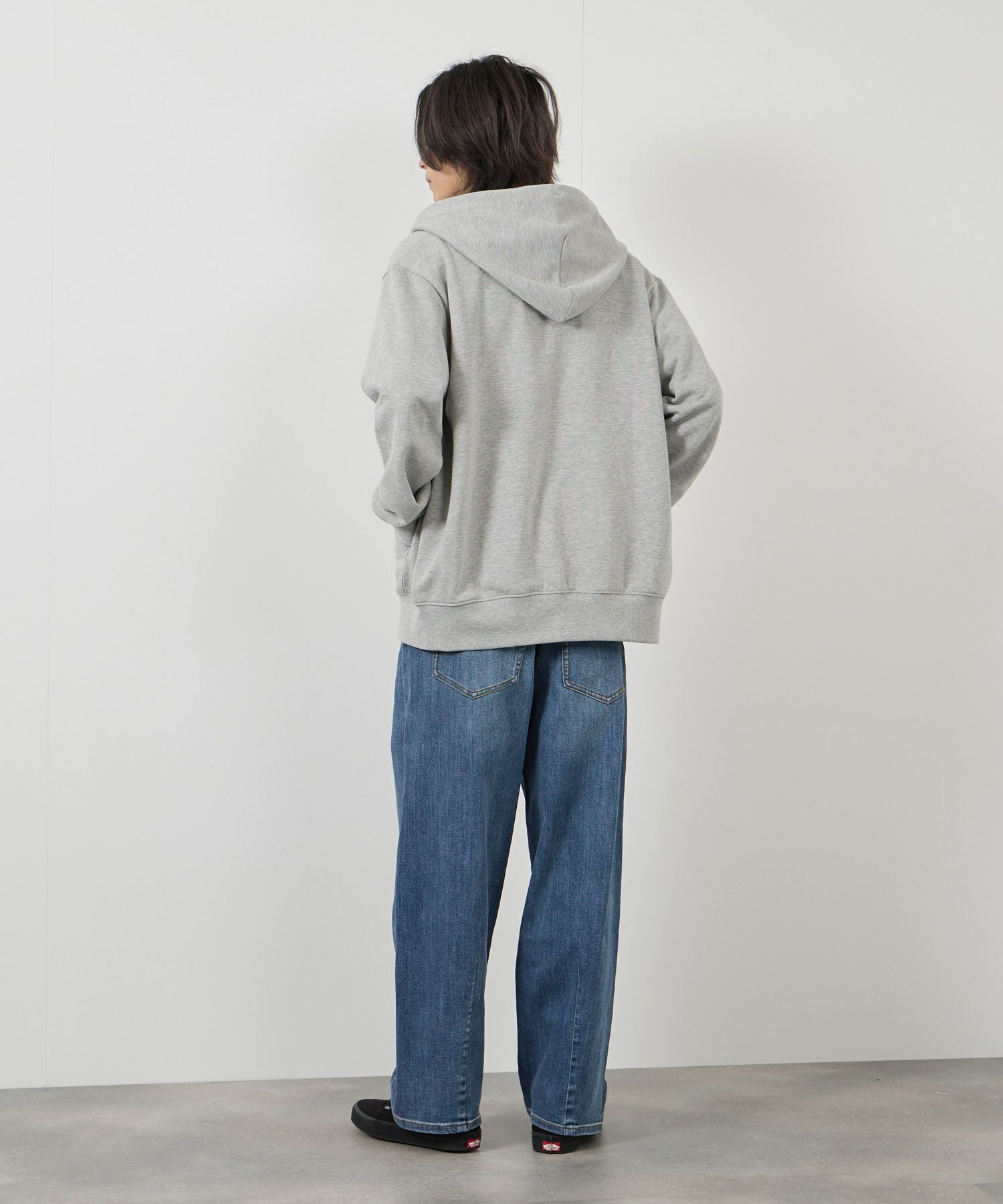 NAVY 毎日はきたくなるデニム「マイデニ」 バレルレッグ ワイドパンツ メンズ