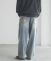 NAVY  毎日はきたくなるデニム「マイデニ」 バレルレッグ ワイドパンツ メンズ商品サムネイル-16